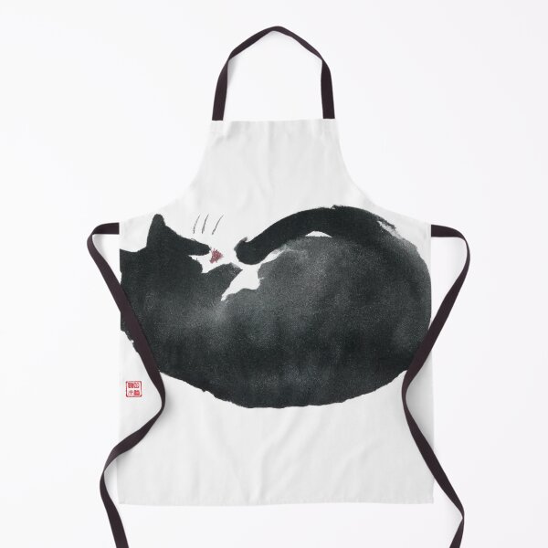 Item preview, Sumi-e Japanese ink drawing, sleeping cat designed and sold by Monkonthehill.