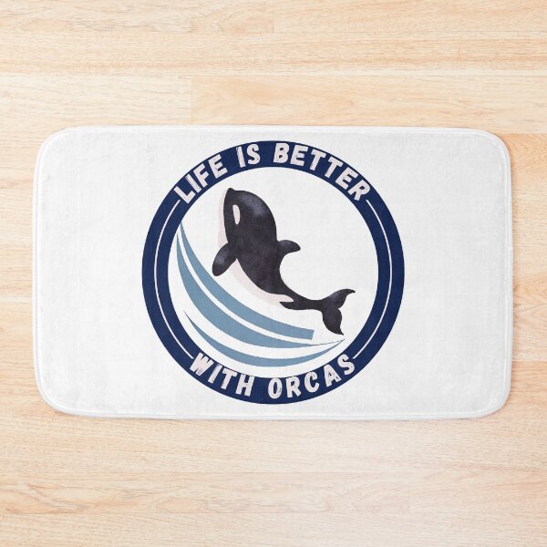 Item preview, Life Is Better With Orcas , new logo design designed and sold by Robo-toons.