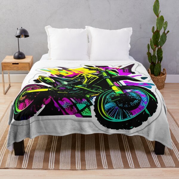 Item preview, Motocross Dirt Bike Cyberpunk Colorful Neon designed and sold by beluxe.