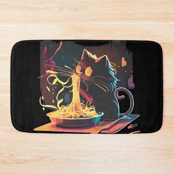 Item preview, Cat eating spaghetti designed and sold by HappyBox--.