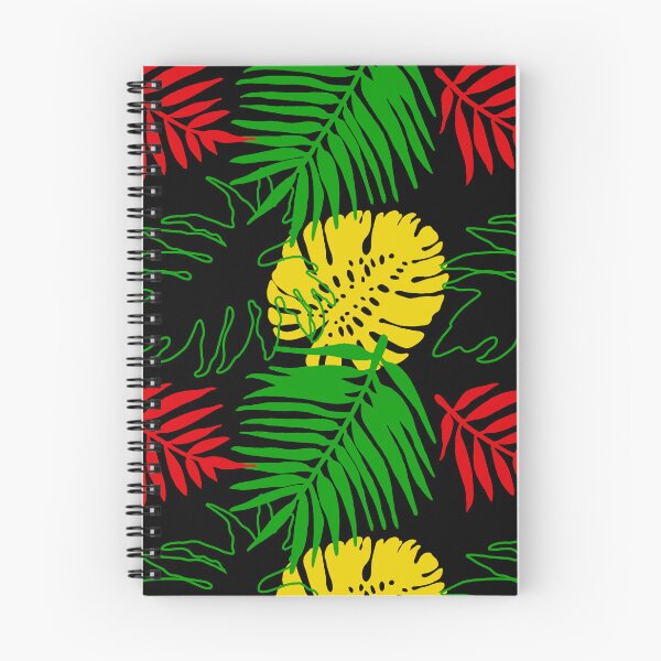 Item preview, Tropical Rasta Colors palm Leaves Pattern designed and sold by HotHibiscus.