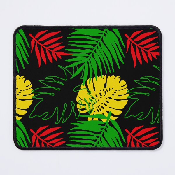 Artikelvorschau, Tropische Rasta-Farben Palmblätter Muster entworfen und verkauft von HotHibiscus.