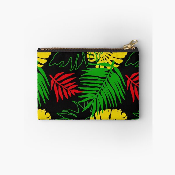 Item preview, Tropical Rasta Colors palm Leaves Pattern designed and sold by HotHibiscus.
