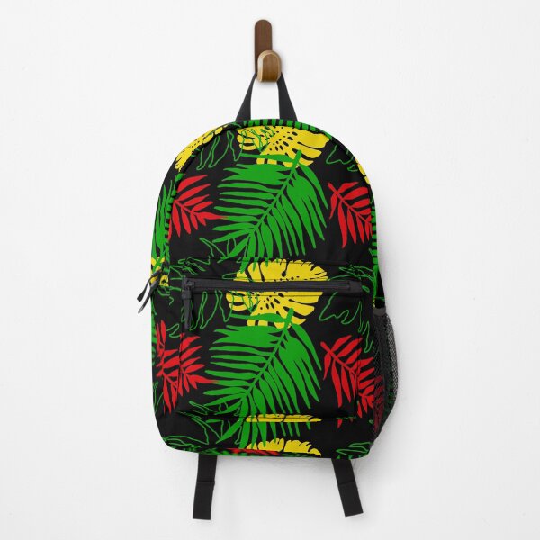 Item preview, Tropical Rasta Colors palm Leaves Pattern designed and sold by HotHibiscus.