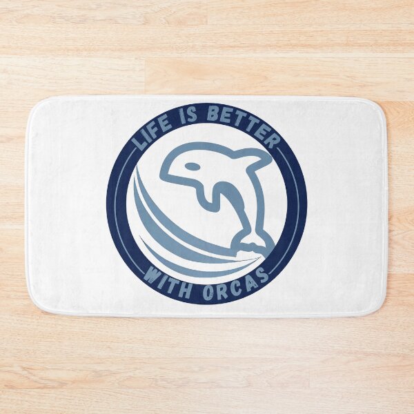 Item preview, Life Is Better With Orcas , new logo design designed and sold by Robo-toons.