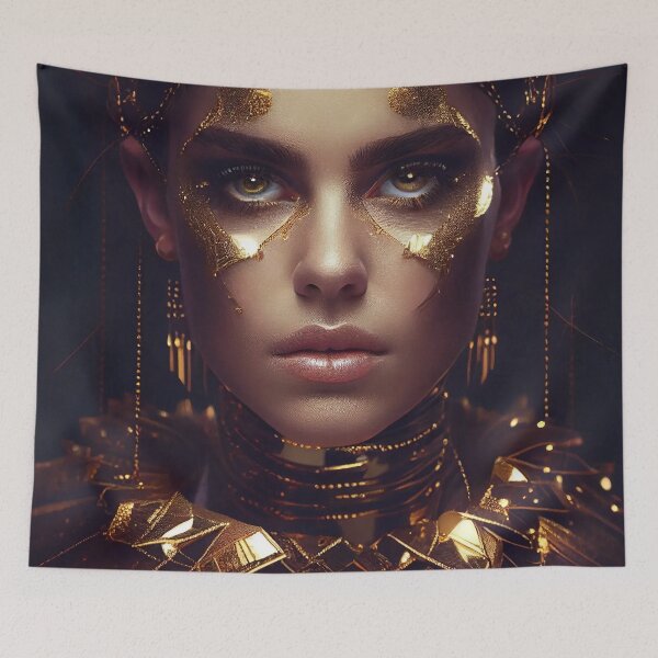 Item preview, Radiant and Regal: The Mesmerizing Presence of the Golden Goddess designed and sold by PosterManiaRo.