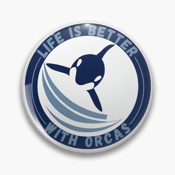Item preview, Life Is Better With Orcas , new logo design designed and sold by Robo-toons.