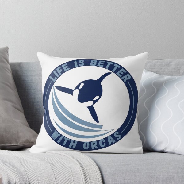 Item preview, Life Is Better With Orcas , new logo design designed and sold by Robo-toons.