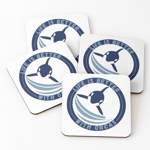 Item preview, Life Is Better With Orcas , new logo design designed and sold by Robo-toons.