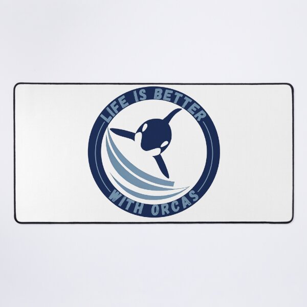 Item preview, Life Is Better With Orcas , new logo design designed and sold by Robo-toons.