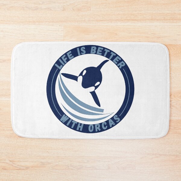 Item preview, Life Is Better With Orcas , new logo design designed and sold by Robo-toons.