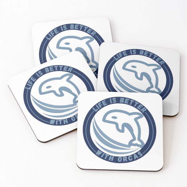 Item preview, Life Is Better With Orcas , new logo design designed and sold by Robo-toons.