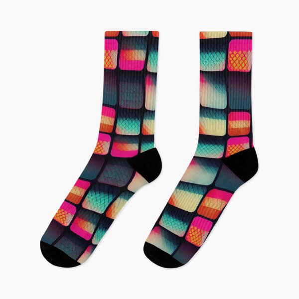 Item preview, Neon digital retro pattern designed and sold by YeKnot.