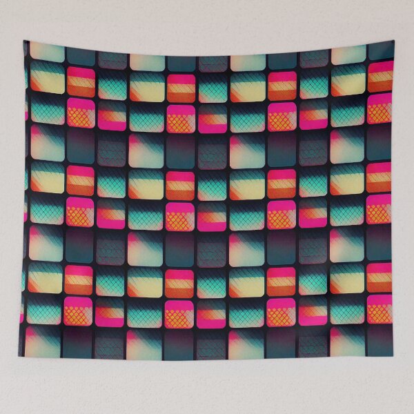 Item preview, Neon digital retro pattern designed and sold by YeKnot.