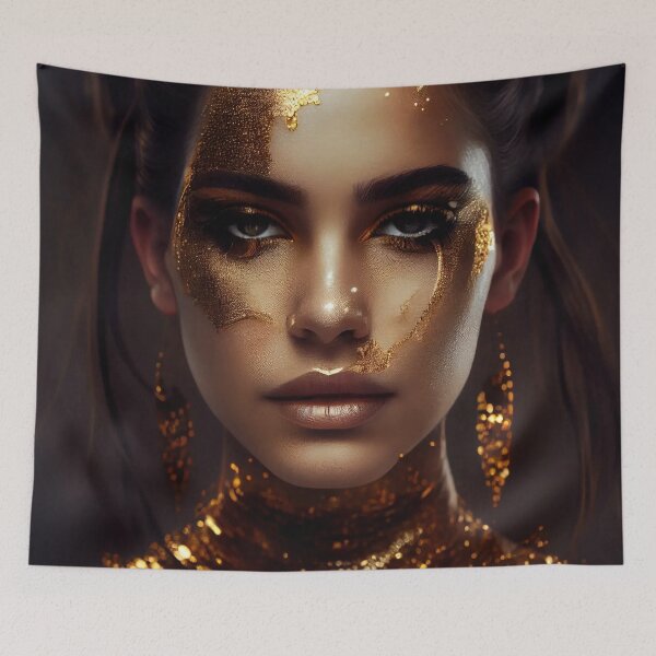 Item preview, Radiant Elegance: The Commanding Presence of the Golden Goddess designed and sold by PosterManiaRo.