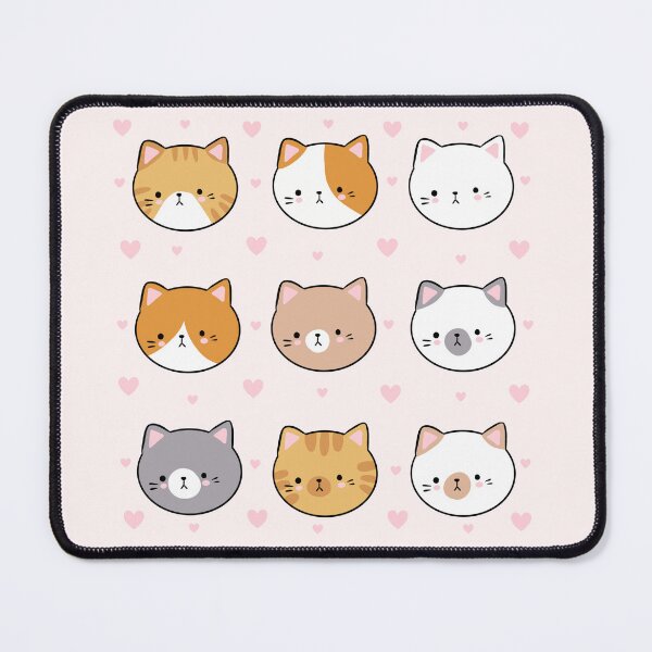Item preview, Cute cat faces pack - kawaii cat heads illustration  designed and sold by Yarafantasyart.