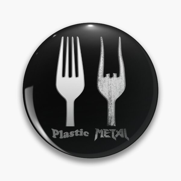 Item preview, PLASTIC FORK vs METAL FORK - MUSIC ROCK METAL PUN designed and sold by KoolDsignsMUSIC.
