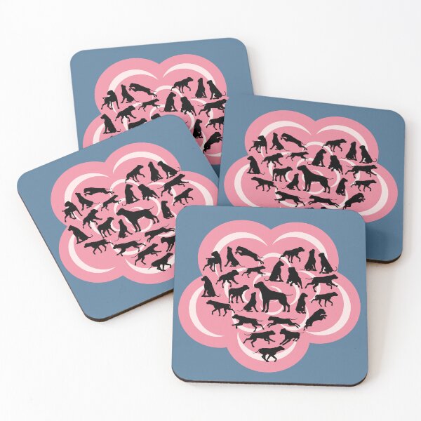Item preview, beagle dog heart silhouette-in light pink rose flower designed and sold by MerryCrown.