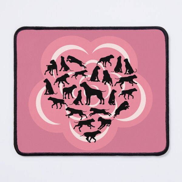 Item preview, beagle dog heart silhouette-in light pink rose flower designed and sold by MerryCrown.