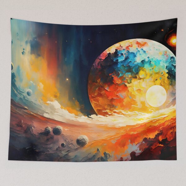 Aperçu de l'œuvre Galaxie de l'espace - Inspiré de Leonid Afremov créée et vendue par Viperzx.