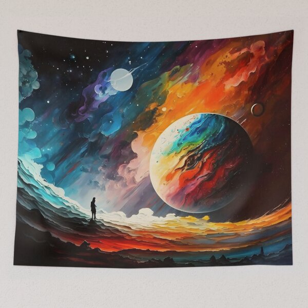 Aperçu de l'œuvre Galaxie de l'espace - Inspiré de Leonid Afremov créée et vendue par Viperzx.