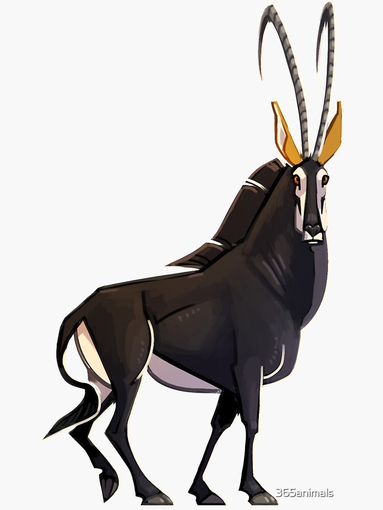 "sable antelope (#355)" Sticker for Sale by 365animals | Redbubble