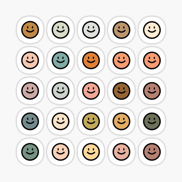 Item preview, Soft Boho Smiley Sticker Sheet designed and sold by BeesSandwich.