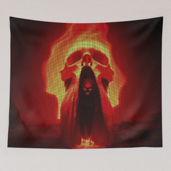 Item preview, Flaming Glowing Skull 8-bit Pixel Art designed and sold by PixelDripped.