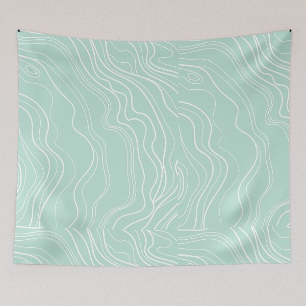 Item preview, Mint Abstract Background  Modern Art Light Green and White designed and sold by Apkdesigner.