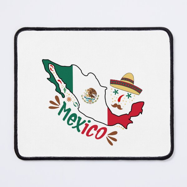 Item preview, Mexico Flag inside a Map and a Sombrero for Flag Day of Mexico designed and sold by Dexter Freeman.
