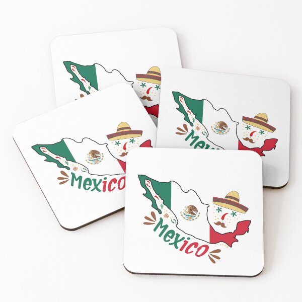 Item preview, Mexico Flag inside a Map and a Sombrero for Flag Day of Mexico designed and sold by Dexter Freeman.