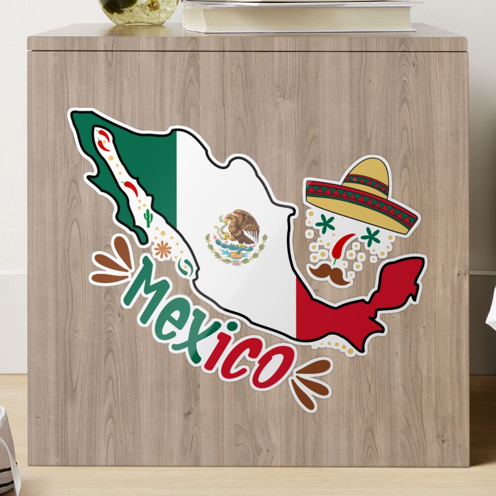 Mexico Flag with a Sombrero for Flag Day of Mexico Sticker for Sale by  Dexter Freeman