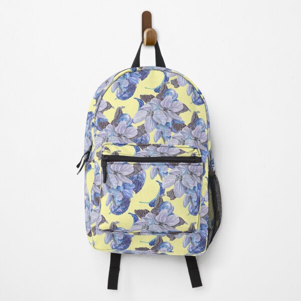 Item preview, Cherry Blossoms in Watercolour Pattern Blue & Yellow designed and sold by BirdsNatureArt.