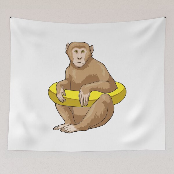 Item preview, Monkey Swimming Lifebuoy designed and sold by Snabdesign84.