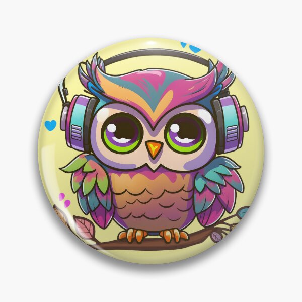 Item preview, Colorful Musical Pinky Owl Perched on a Tree designed and sold by Anicue.