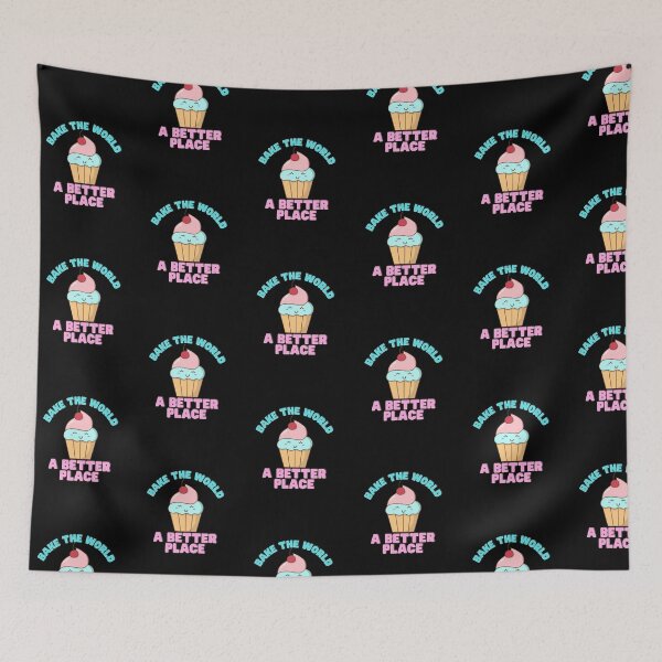 Item preview, Bake the World a better place Cupcake designed and sold by TreetopStudios.