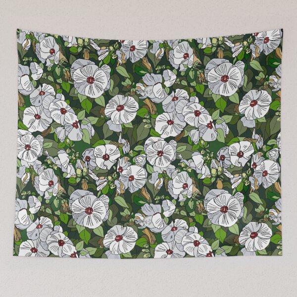 Item preview, White Hibiscus Garden - small print designed and sold by Colleen Macomber.