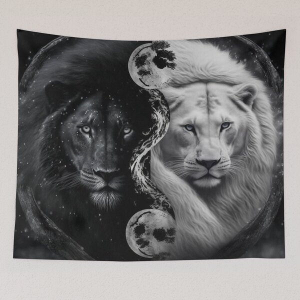 Item preview, Black and white lion designed and sold by Davasgankil.