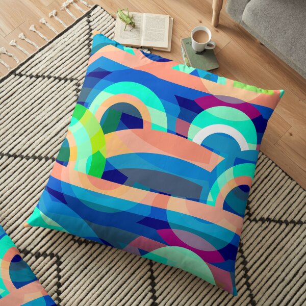 Marine abstraction Floor Pillow
