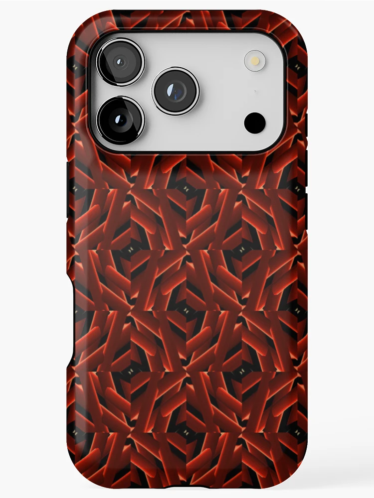 Thumbnail 1 of 4, iPhone Case, Red fire pattern designed and sold by Work of art Shop.