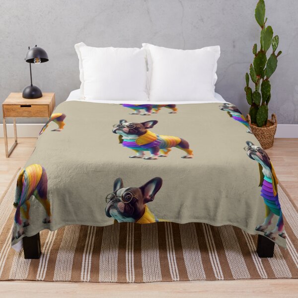Item preview, French Bulldog with a multicolored designer suit designed and sold by GforAL.