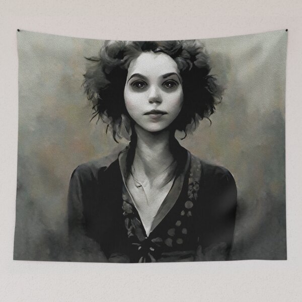 Item preview, Retrato de la familia Wednesday Addams Acuarela Tim Burton Gótico designed and sold by William A. McCarthy.