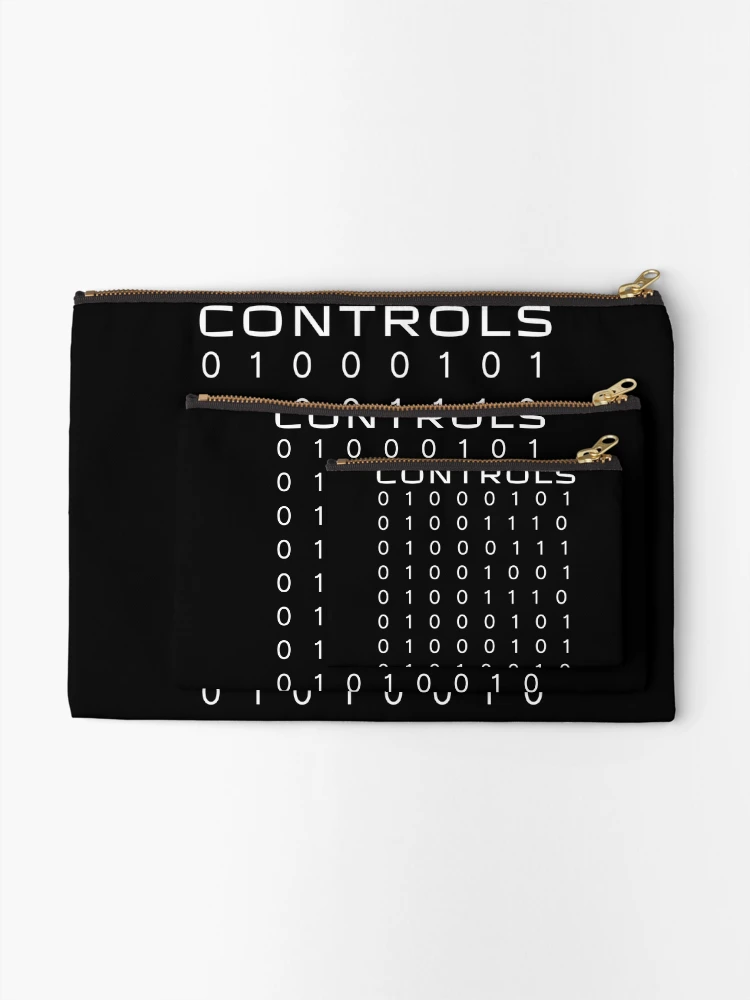 Thumbnail 2 of 4, Zipper Pouch, Controls engineer binary code designed and sold by Anto matix.