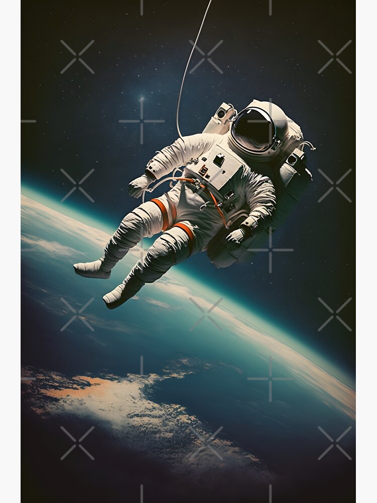 Floating Cosmonaut Spaceman Vinyl Sticker