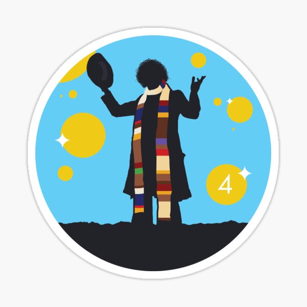 Item preview, Silhouette Fourth Doctor Tom Baker designed and sold by Blue Box Artworks.
