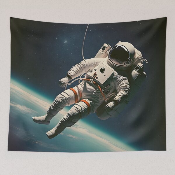 Item preview, Astronaut floating in space in front of earth - Timeless designed and sold by Manuel  Campbellai.