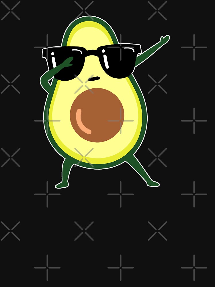 "Dabbing Avocado Graphic Tshirt for Kids and Adults" T-shirt by