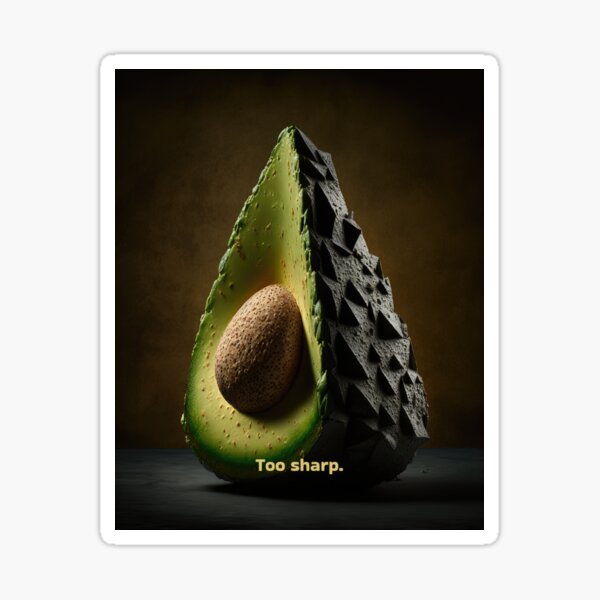 Avocado - Too Sharp Sticker