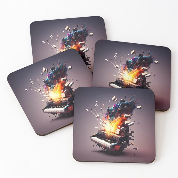 Artikelvorschau, Abstract Piano Keyboard Explosion entworfen und verkauft von Esoteric Designs.