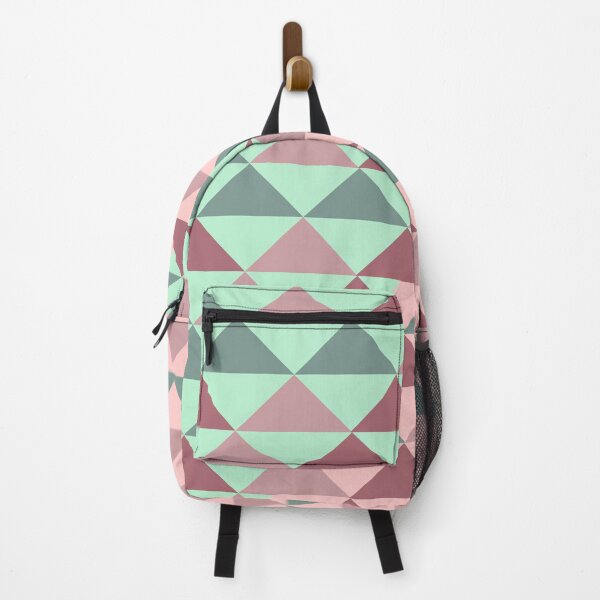 Item preview, Geometric pattern background mint and pink designed and sold by Apkdesigner.